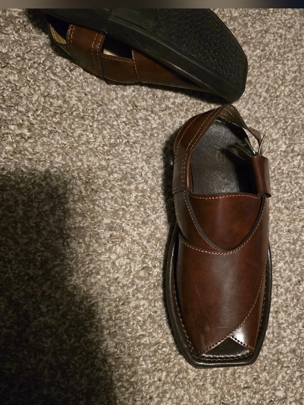 Peshawari Chapal In Brown Color For Kids Size 30, USA Size 13
